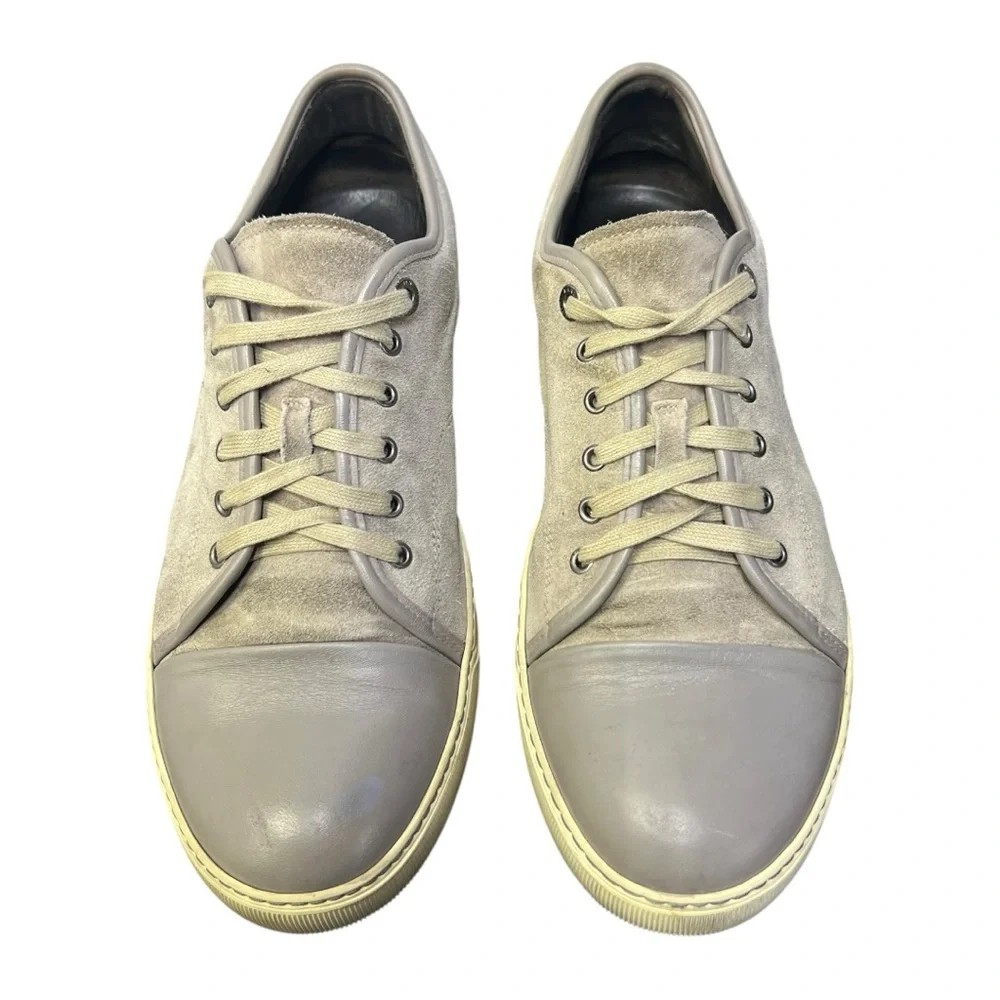 👟‎ LANVIN Suede Leather Low-Top Sneakers – 12